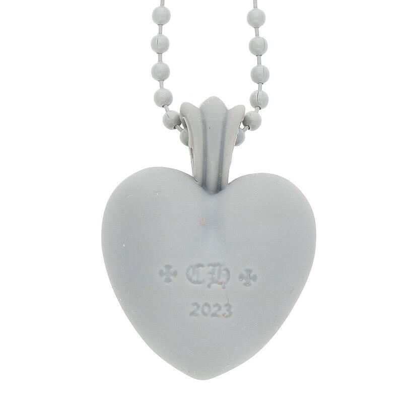 良品 クロムハーツ Chrome Hearts RUBBER HEART/ラバーハートペンダント シリコンラバーネックレス  NO05