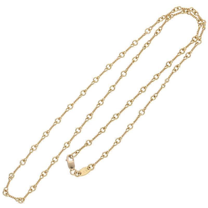 クロムハーツ Chrome Hearts 22K NECKCHAIN T18/ツイストチェーン18inch サイズ:18inch ゴールドネックレス 中古 SS13｜rinkan｜02