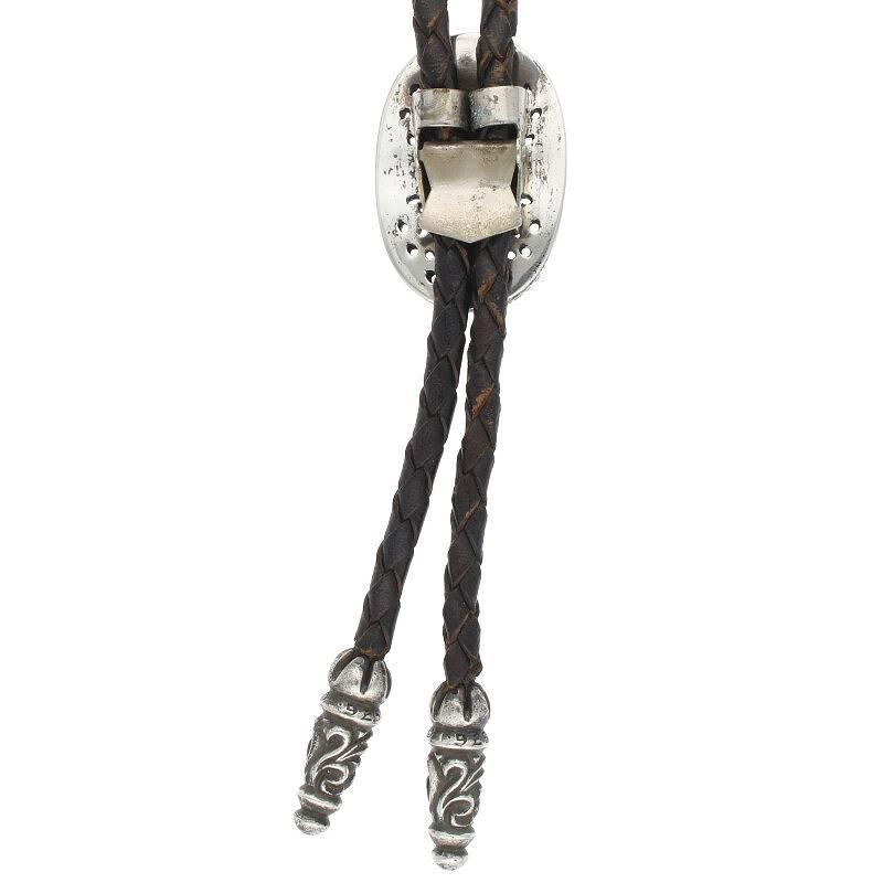 クロムハーツ Chrome Hearts BOLOTIE OVALTINY/タイニークラシックループタイ レザーネックレス 中古 SS07｜rinkan｜04