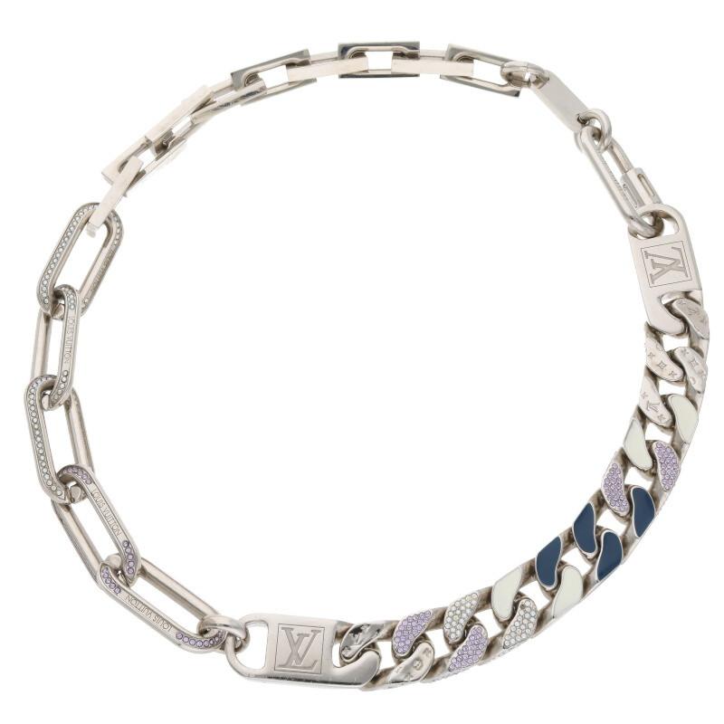 本物 ルイヴィトン LOUIS VUITTON LV コリエ ミックス チェーン  