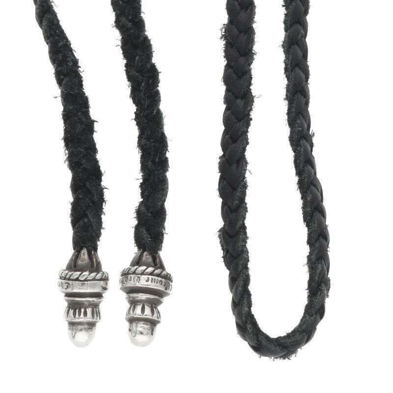 CHROME HEARTS クロムハーツ ネックレス LEATHER BRAID ボロ CHROME HEARTS クロムハーツ ネックレス LEATHER BRAID ボロ