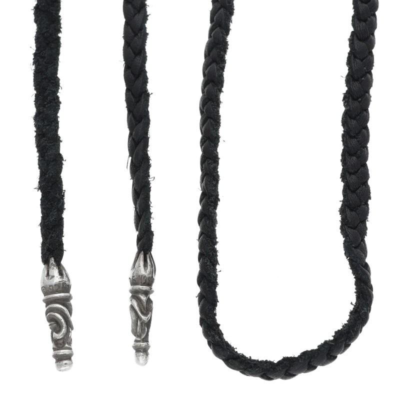 CHROME HEARTS（クロムハーツ） ネックレス LEATHER BRAID スクロール