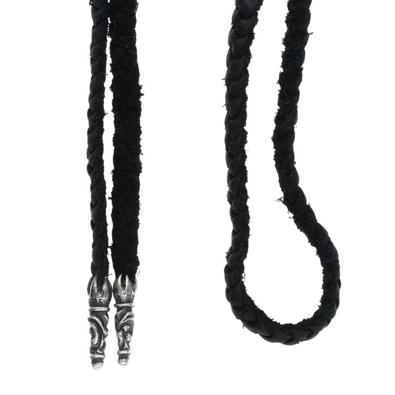 CHROME HEARTS（クロムハーツ） ネックレス LEATHER BRAID スクロール 