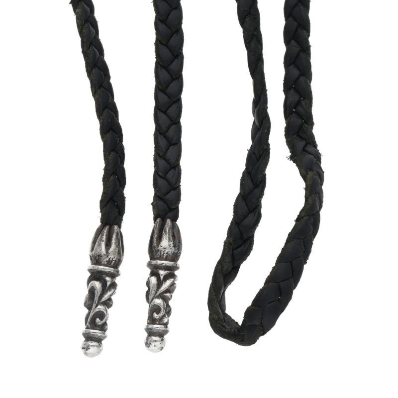 CHROME HEARTS（クロムハーツ） ネックレス LEATHER BRAID スクロール