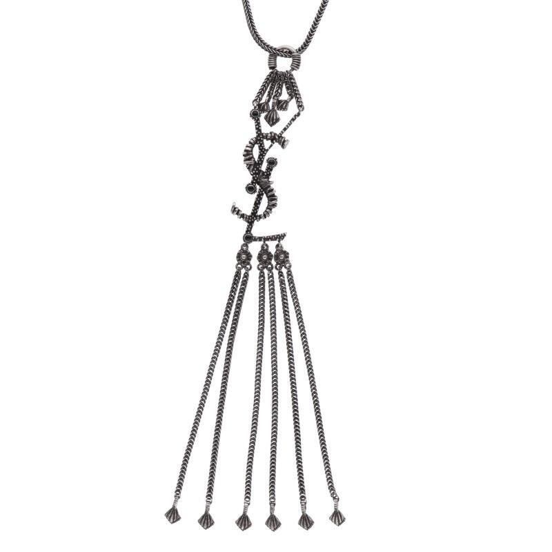 SAINT LAURENT サンローランパリ ネックレス YSLカサンドラロゴ