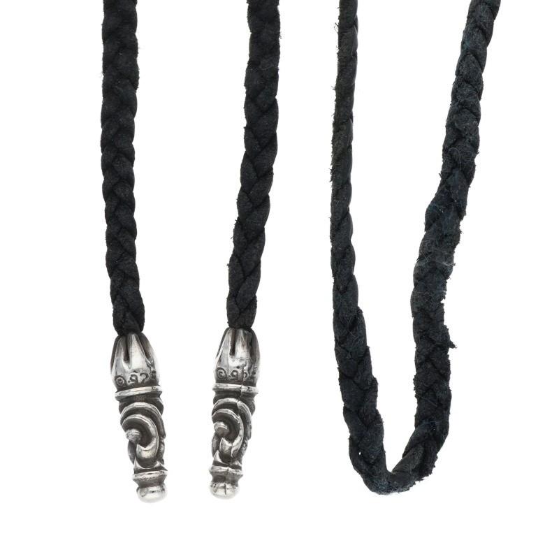 CHROME HEARTS（クロムハーツ） ネックレス LEATHER BRAID スクロール