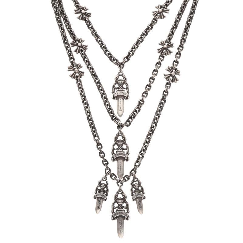 CHROME HEARTS（クロムハーツ） 3TIER DAGGGER PLS シルバーネックレス