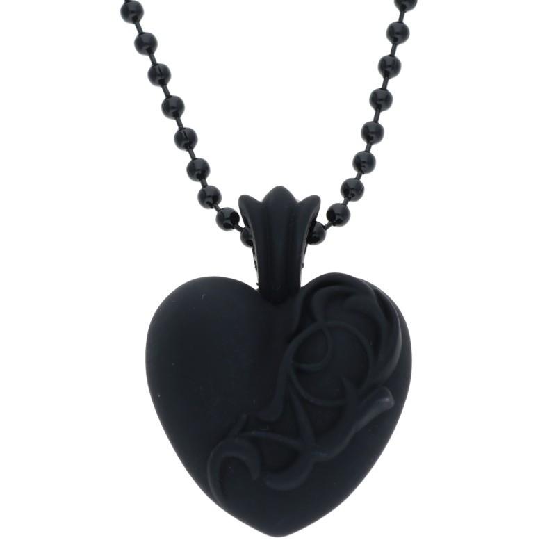 CHROME HEARTS ラバーネックレス ブラック CHROME HEARTS（クロムハーツ） RUBBER HEART ラバーハート シリコン