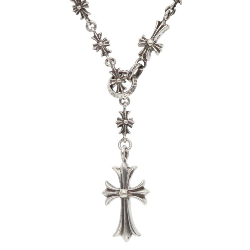 クロムハーツ タイニーE チョーク チェーン ロザリオ ネックレス 24インチ SV925 ユニセックス CHROME HEARTS 【中古】 【アパレル・小物】 CHROME HEARTS（クロムハーツ） 24inch CHKE CHN TNYE W CH CRS