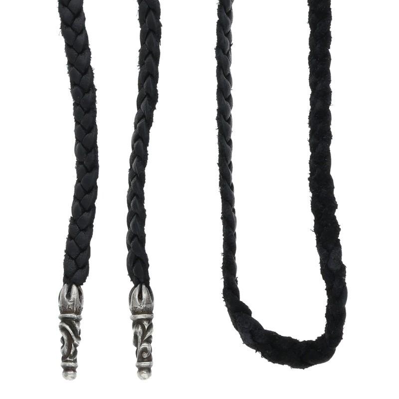クロムハーツ CHROME HEARTS スクロール レザーブレード ネックレス CHROME HEARTS（クロムハーツ） LEATHER BRAID スクロールレザー