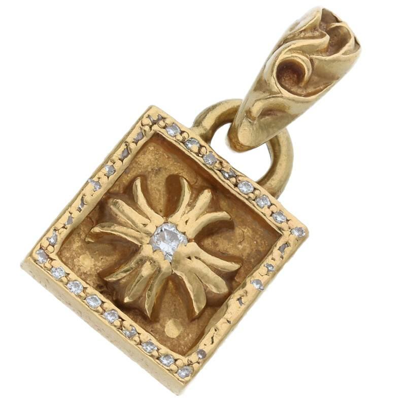 CHROME HEARTS クロムハーツ ネックレストップ 22K フレームドCH CHROME HEARTS クロムハーツ ネックレストップ 22K フレームドCH