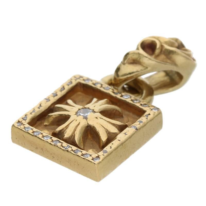CHROME HEARTS クロムハーツ ネックレストップ 22K フレームドCH CHROME HEARTS クロムハーツ ネックレストップ 22K フレームドCH