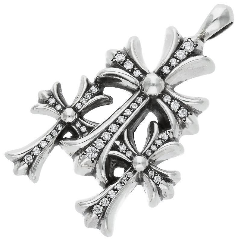 CHROME HEARTS クロムハーツ ネックレストップ トリプルCHクロス CHROME HEARTS クロムハーツ ネックレストップ トリプルCHクロス