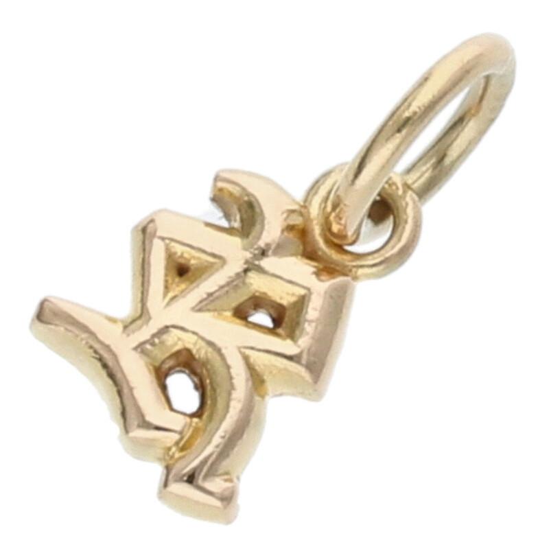 クロムハーツ ネックレストップ 22K アルファベットスタックチャーム R