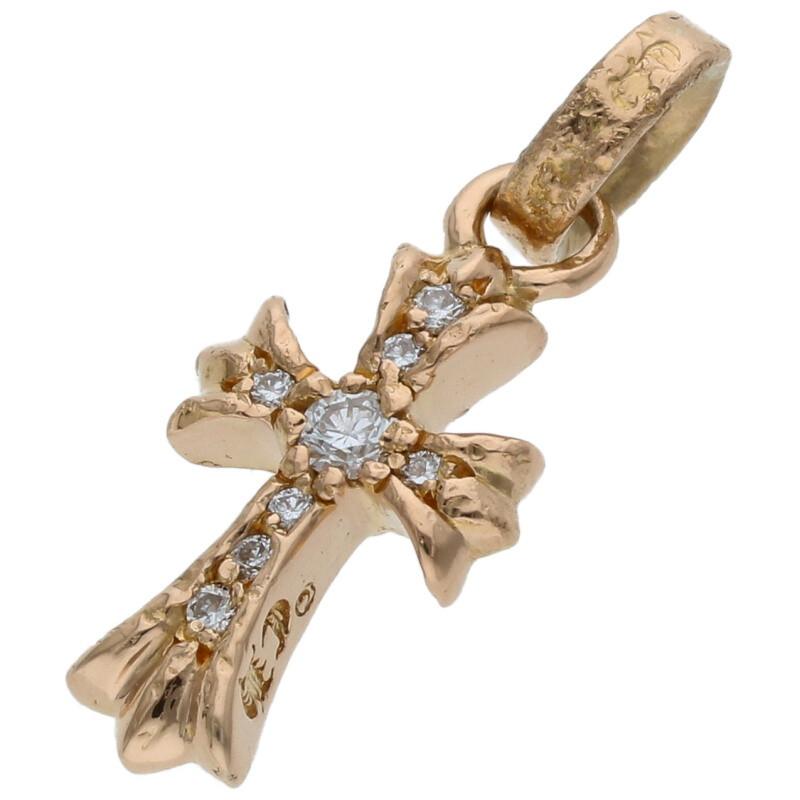 CHROME HEARTS クロムハーツ ネックレストップ 22K CRS BBYFAT P DMND