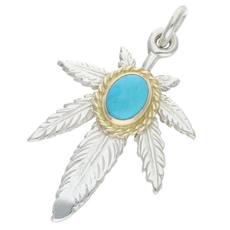 goro's（ゴローズ） 金縄ターコイズ付きグラス ネックレストップ 中古