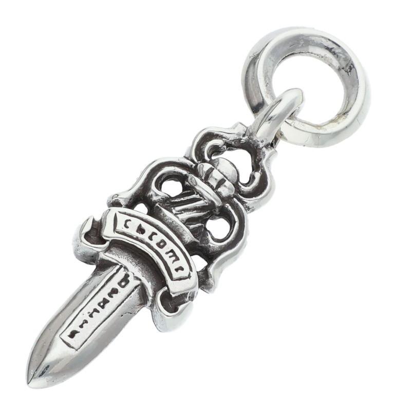 正規品 クロムハーツ ダガー #5 ネックレス トップ シルバー CHROME HEARTS（クロムハーツ） ネックレストップ #5DAGGER #5ダガー
