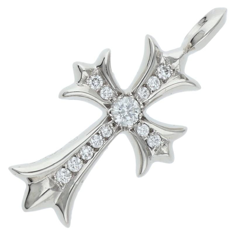 クロムハーツCHペンダントトップダイヤ入り CHROME HEARTS（クロムハーツ） ネックレストップ PT TNY CRSF P DMND