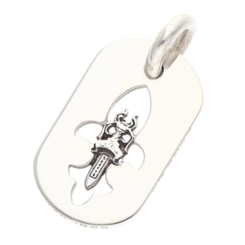 クロムハーツ ドッグタグ フレア スモールダガー ネックレストップ CHROME HEARTS（クロムハーツ） ネックレストップ サイズ:SMALL D TAG
