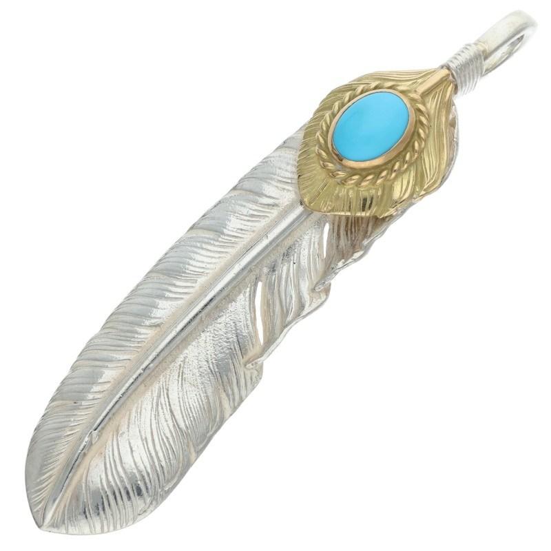 goro's（ゴローズ） サイズ:特大 上金金縄ターコイズ特大フェザー