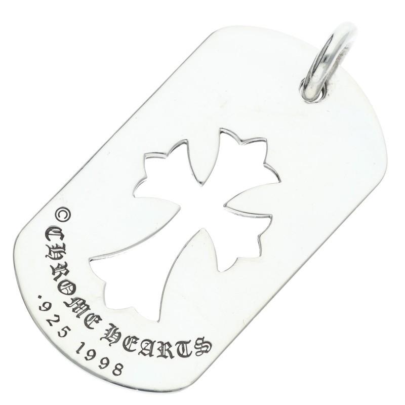 クロムハーツ  D/TAG LRG CO CRS/カットアウトクロス オールドラージドッグタグネックレストップ メンズ CHROME HEARTS（クロムハーツ） D TAG LRG CO CRS カットアウトクロス
