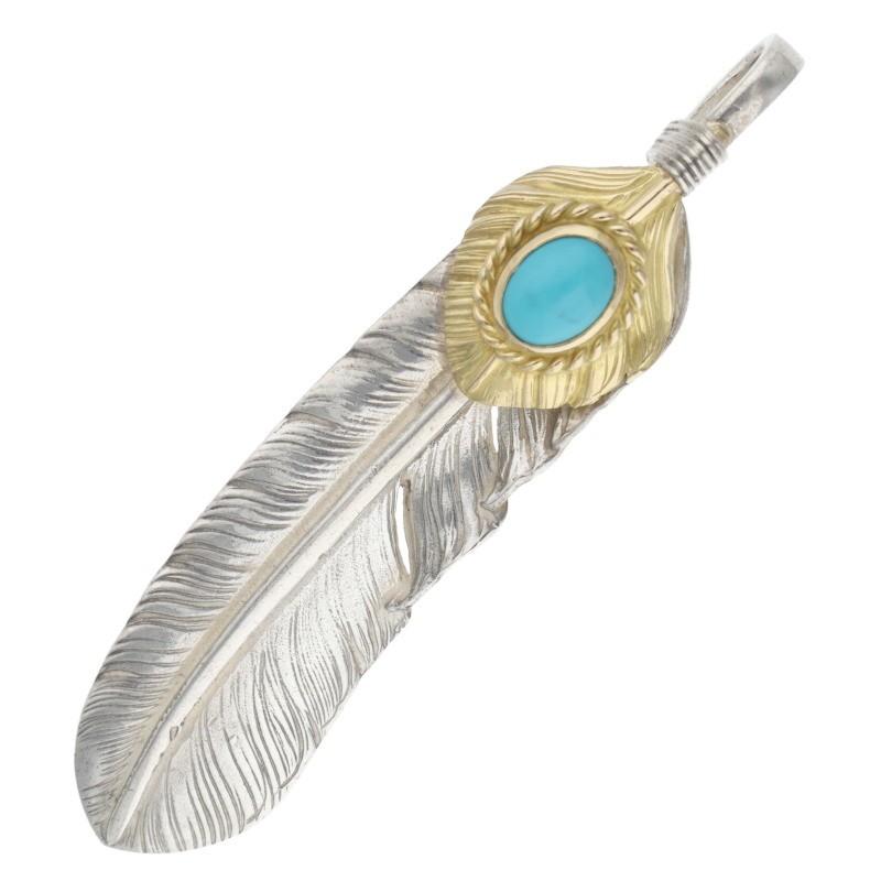 goro's（ゴローズ） サイズ:特大 上金金縄ターコイズ特大フェザー