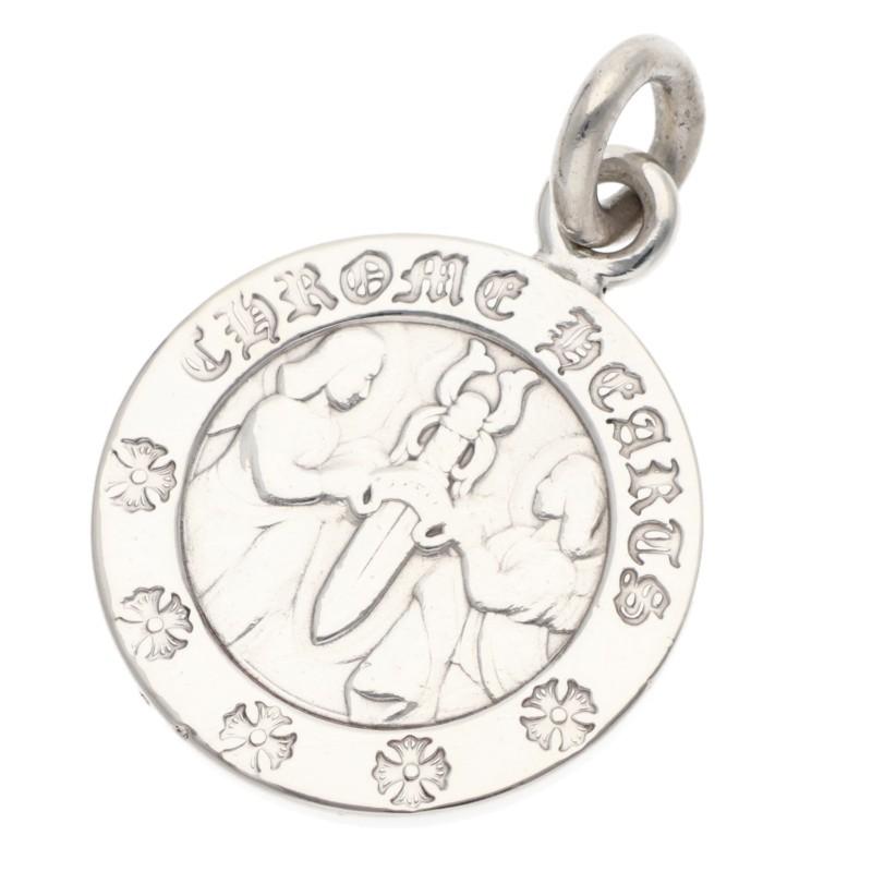 クロムハーツ TFLメダルシルバーネックレストップメンズ CHROME HEARTS（クロムハーツ） ネックレストップ CHRM ANGL MDL