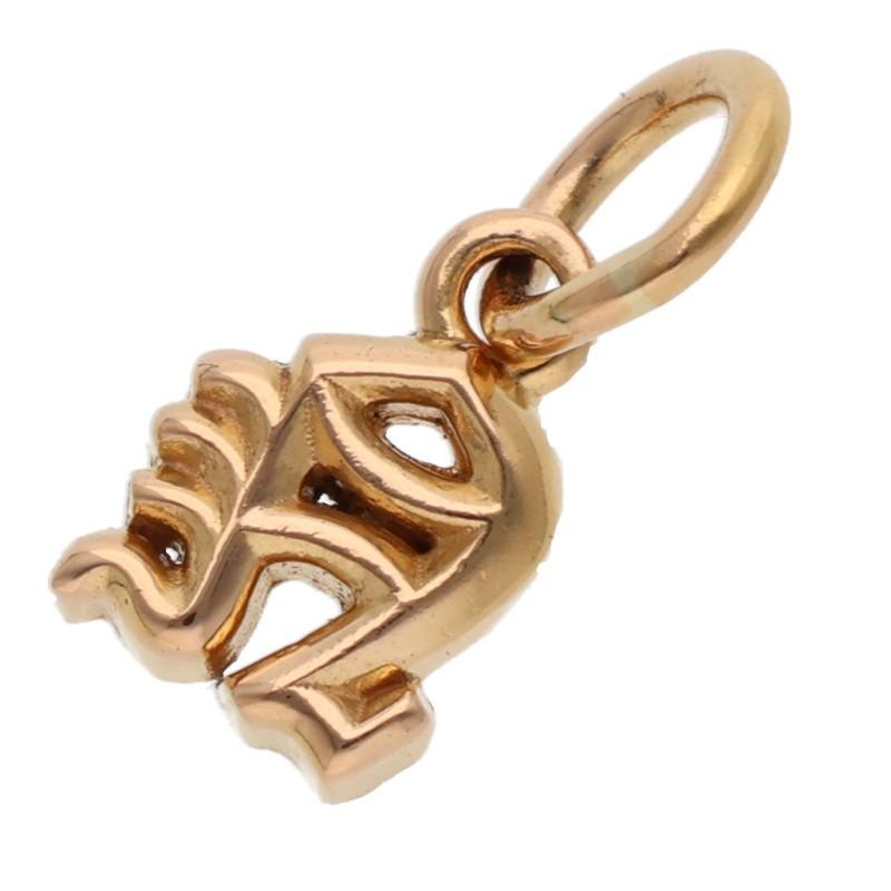 CHROME HEARTS クロムハーツ（原本有） ペンダントトップ 22K STACK ALPHABET MINI アルファベット チャーム ミニ Y ゴールド系【中古】 CHROME HEARTS（クロムハーツ） ネックレストップ 22K STACK ALPHABET