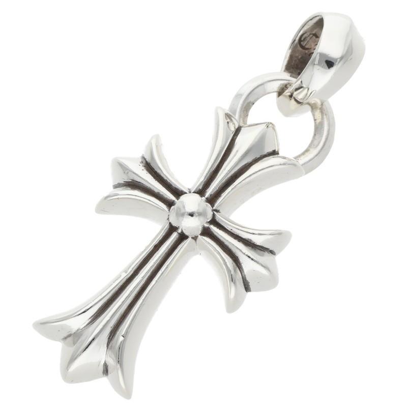 【CH CRS SML W BALE 】スモールCHベイル シルバー ネックレス CHROME HEARTS（クロムハーツ） CH CRS SML W BALE スモールCHクロス