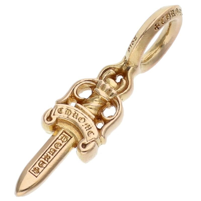 クロムハーツ  22K STACK DAGGER V2/ダガースタックチャーム ゴールドネックレストップ メンズ CHROME HEARTS（クロムハーツ） 22K STACK DAGGER V2 ダガースタック