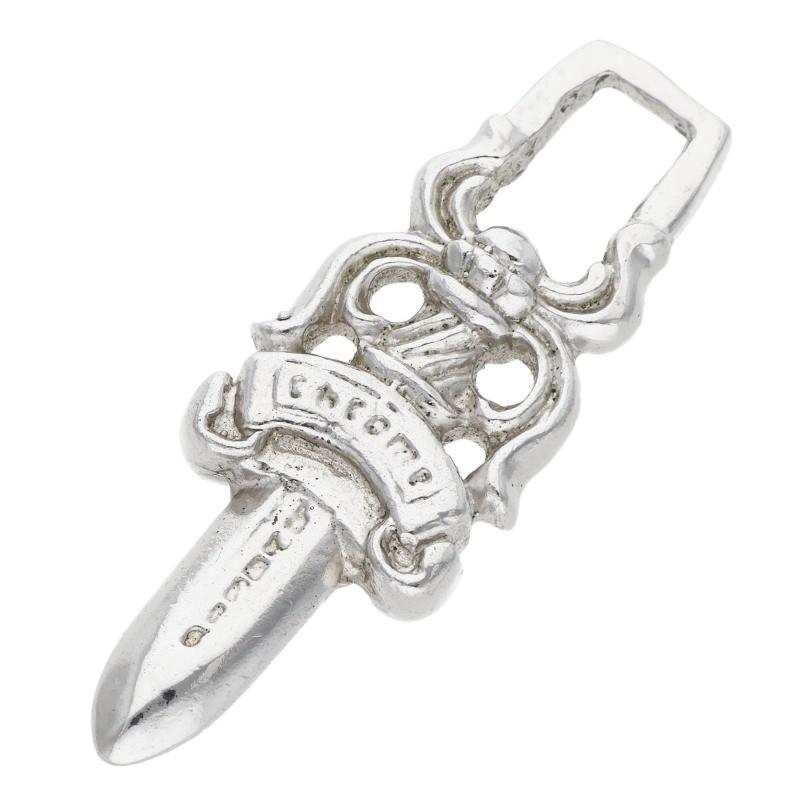 クロムハーツ  #5DAGGER ZIP1/#5ダガーチャーム シルバーネックレストップ メンズ #5 CHROME HEARTS（クロムハーツ） #5DAGGER ZIP1 #5ダガーチャーム