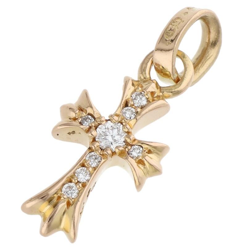 CHROME HEARTS クロムハーツ 22K CRS BBYFAT P DMND ベイビーファット PAVEダイヤ チャーム ゴールドネックレストップ ゴールド CHROME HEARTS（クロムハーツ） 22K CRS BBYFAT P DMND ベイビー