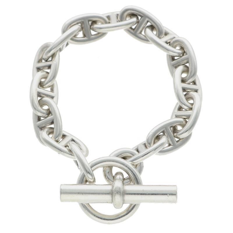 初回限定お試し価格 エルメス バングル ブレスレット エルメス Hermes Sj02 中古 シェーヌダンクルmmシルバーブレスレット サイズ 15link Mm D Ancre Chaine メンズアクセサリー Smssvg Org