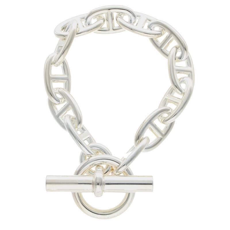 人気のファッションブランド エルメス バングル ブレスレット エルメス Hermes No05 中古 シェーヌダンクルgmシルバーブレスレット サイズ 12link Gm D Ancre Chaine メンズアクセサリー Smssvg Org