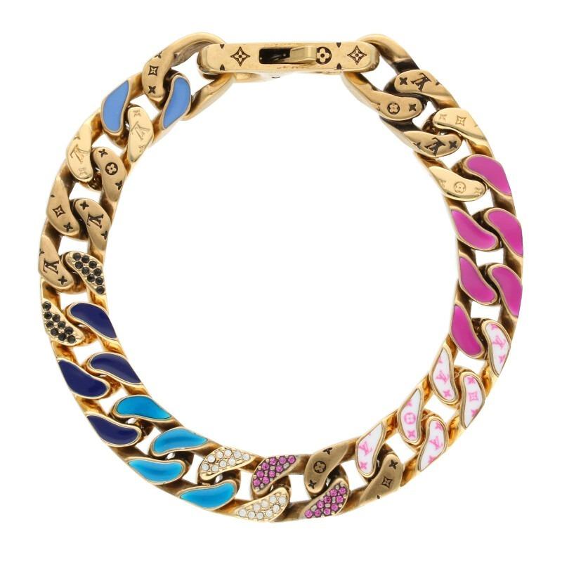 人気の春夏 ルイヴィトンヴァージルアブロー Sj02 中古 モノグラムブレスレット サイズ L ストラス パッチーズ ブラスレ チェーンリンクス Mp2774 ルイヴィトン バングル ブレスレット メンズアクセサリー Oyostate Gov Ng