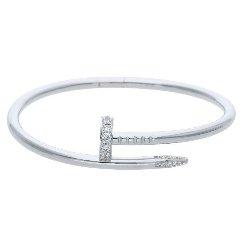 カルティエ Cartier 新型 JUSTE UN CLOU BRACELET DIA サイズ:16 K18WG