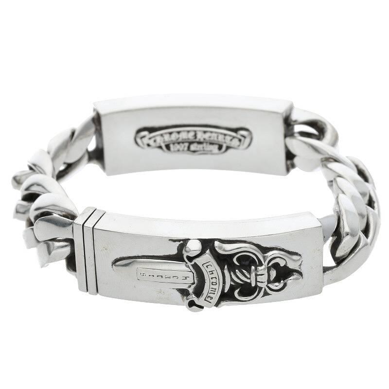CHROME HEARTS クロムハーツ ブレスレット ID DBL FLRL DGGR CHROME HEARTS クロムハーツ ブレスレット ID DBL FLRL DGGR