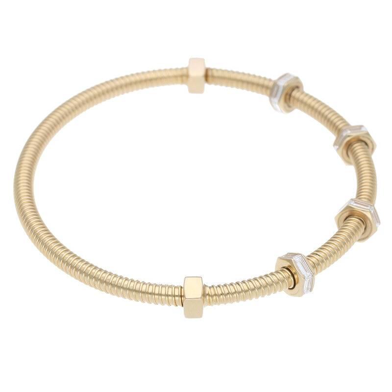 カルティエ Cartier ECROU DE CARTIER BRACELET/エクル ドゥ サイズ:19 K18YG バケットダイヤモンドブレスレット 中古 SS13｜rinkan｜04