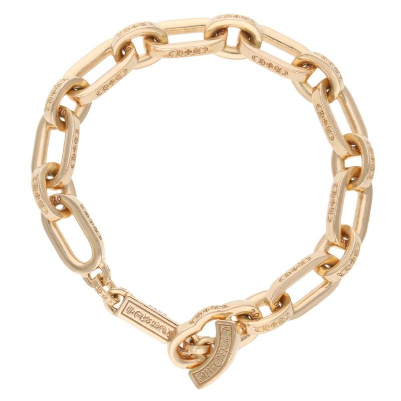 クロムハーツ ブレスレット 22K ペーパーEチェーン ゴールド 