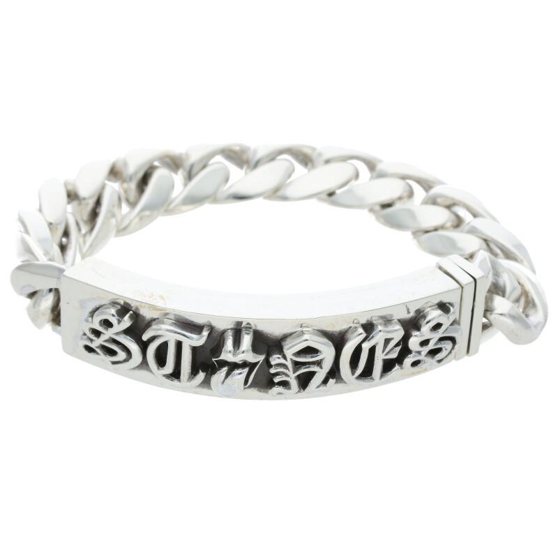 クロムハーツ  リップアンドタンIDクラシック シルバーブレスレット メンズ 12LINK CHROME HEARTS（クロムハーツ） サイズ:12LINK リップアンドタンID