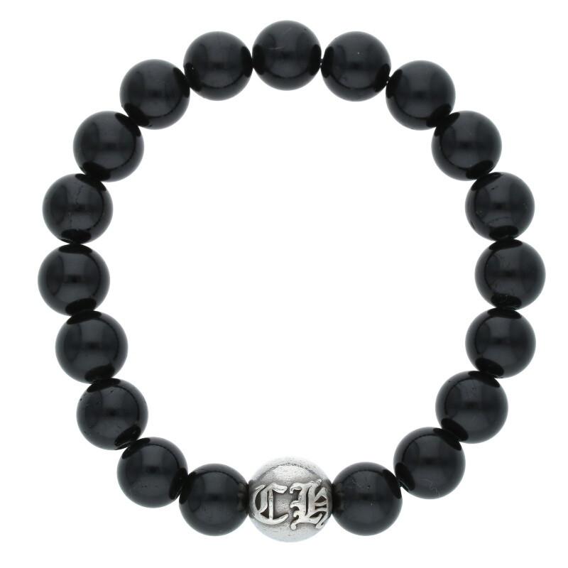 クロムハーツ ビーズブレスレット ブラックトルマリン 10MM CHROME HEARTS（クロムハーツ） ブレスレット 10mm BEAD 10mmビーズ