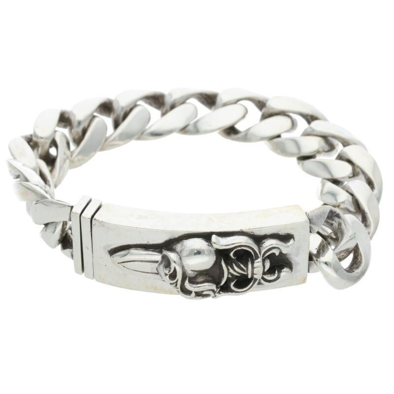 【原本付】クロムハーツ /ダガーハートIDクラシックリンク ブレスレット CHROME HEARTS（クロムハーツ） ブレスレット サイズ:13LINK ID DGGR