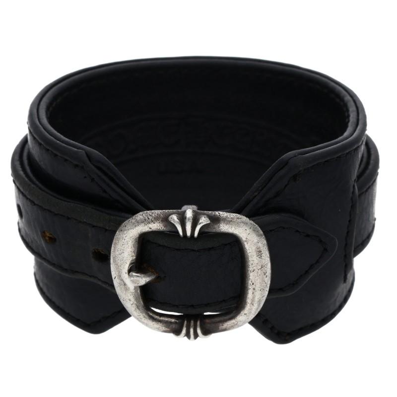 クロムハーツ　ロックンロール　タイニーバックル　レザーブレスレット クロムハーツ OLD RR TINY BUCKLE ロックンロール レザーブレスレット