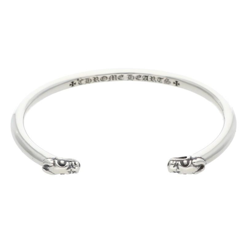 【あんしん鑑定付き】クロムハーツ ダブルドック シルバーバングル CHROME HEARTS（クロムハーツ） ブレスレット BANGLE DOUBLE DOG