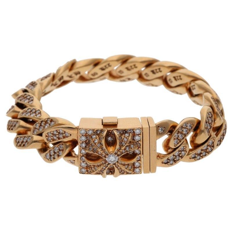 CHROME HEARTS（クロムハーツ） ブレスレット サイズ:15LINK 22K CH X