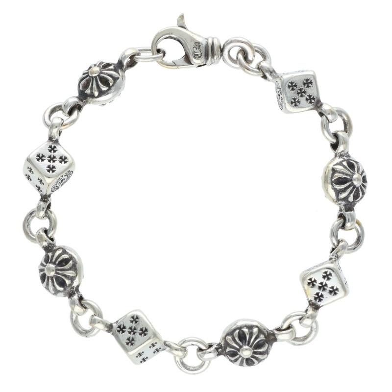 【美品】Chrome Hearts R&R ブレスレット CHROME HEARTS ペーパーチェーン ブレスレット 8inch シルバー 925 14K