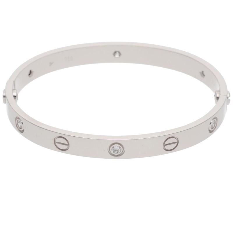カルティエ  LOVE BRACELET/ラブブレス K18WG6Pダイヤブレスレット メンズ 17 Cartier（カルティエ） サイズ:17 LOVE BRACELET ラブブレス K18WG6P
