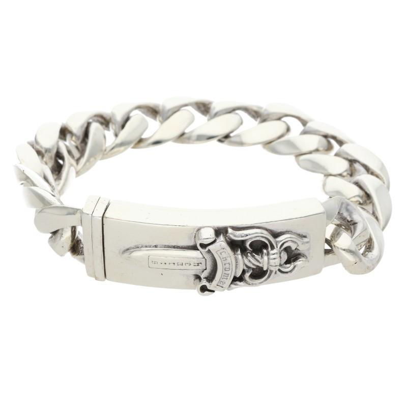CHROME HEARTS クロムハーツ（原本有） 13LINK ID DAGGER ダガー ID クラシックリンク ブレスレット 13リンク シルバー系【中古】 CHROME HEARTS（クロムハーツ） 13LINK ID DAGGER ダガーIDクラシック
