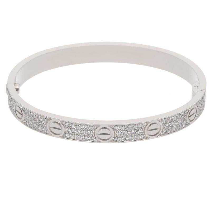 Cartier（カルティエ） サイズ:16 LOVE BRACELET PAVE DIAMONDS K18WG