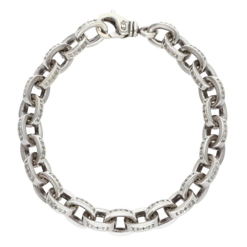 クロムハーツ  LARGE PAPER CHN/ラージペーパーチェーン シルバーブレスレット メンズ 7inch CHROME HEARTS（クロムハーツ） 7inch LARGE PAPER CHN ラージペーパー